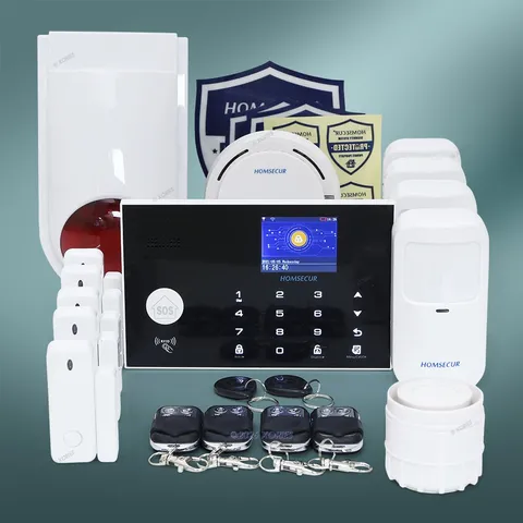 HOMSECUR Wireless&Wired 4G WIFI Home Security Alarm System+4*PIR+Door Sensor