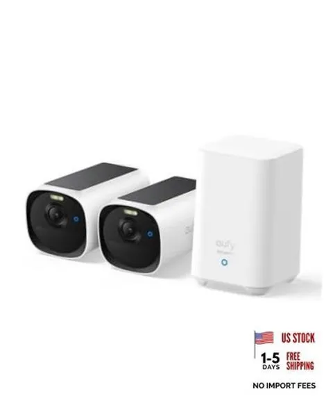 eufyCam E40 2K MaxColor Night Vision，Built-in 16GB | Solar Security 2-Cam Kit