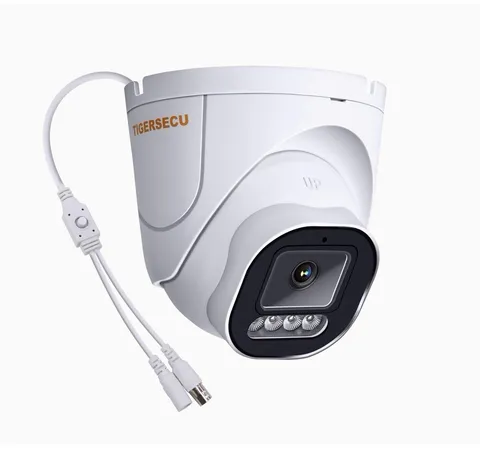 TIGERSECU 5MP Wide Angle Dome Security Camera (96 degrees), White 