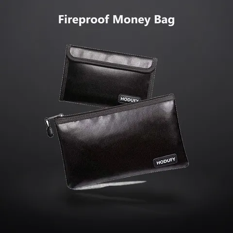 Fireproof Money Bag - 10.6"x6.7" & 5"x8" Small Fireproof Bags, Bank Deposit &...