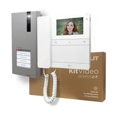 2-wire video door kit for 1 housing with SQUARE plate and CHRONOS monitor d...