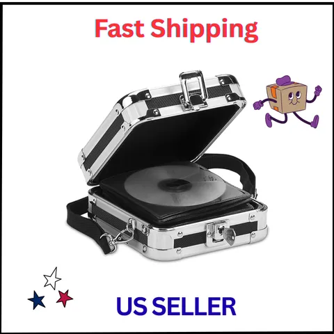 Lockable CD Case Holder - 24 Disc Portable Storage with Handle - Black