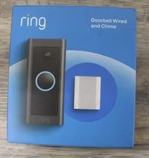 Ring - Wi-Fi Smart Video Doorbell - Wired with Chime - Black