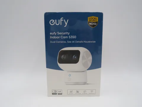 eufy S350 Wired Indoor 4K 360° Pan-Tilt Indoor Security Camera NEW SEALED