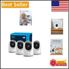 4-Pack Indoor Security Cameras with 2K Video & Night Vision for Home Protection