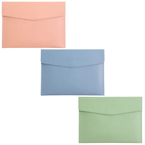 3ppcs PU A4 File Folder, Document Envelope Holder, Portfolio Pouch,