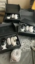 3 Reolink Argus 2 Security Cameras With SD Cards and Extended Charger Cords