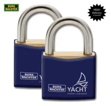 Burg Wachter Weatherproof Keyed Alike 40mm Padlocks -Stainless Steel Shackle