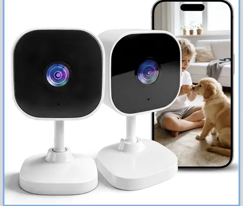 Yoosee 2-Pack Indoor WiFi Cameras 2K Motion Detection Night Vision Audio