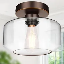 Industrial Semi Large, Oil Rubbed Bronze (Includes $12 bulb, 2700K, 800LM)