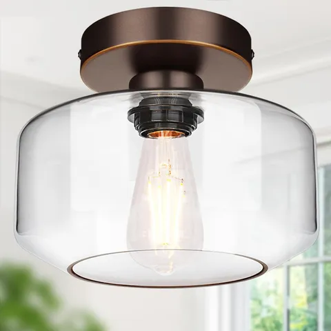 Industrial Semi Large, Oil Rubbed Bronze (Includes $12 bulb, 2700K, 800LM)