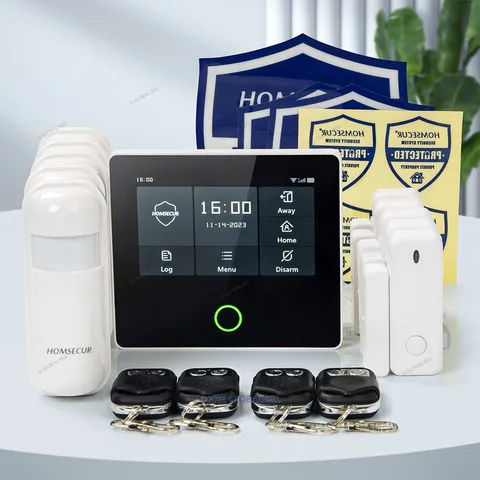 HOMSECUR Wireless WIFI 4G SMS Autodial LCD Home 4.3" Alarm System Touch Screen