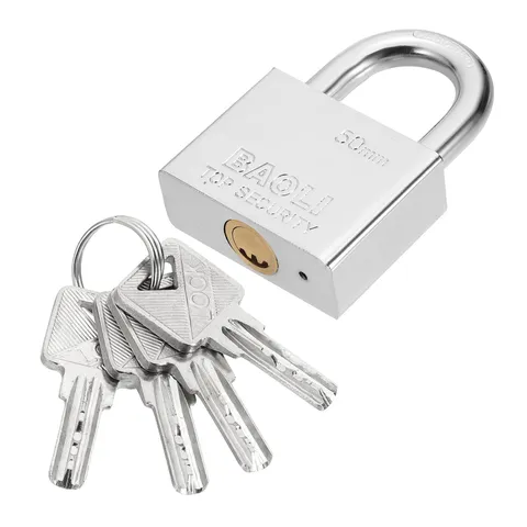 50 x 20 x 74mm Heavy Duty Lock Alloy Steel High Security Padlock 4 Keys