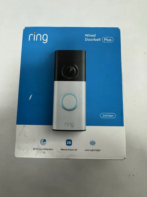 NEW Ring Wired Doorbell Plus Doorbell Camera Black 5DFYA3