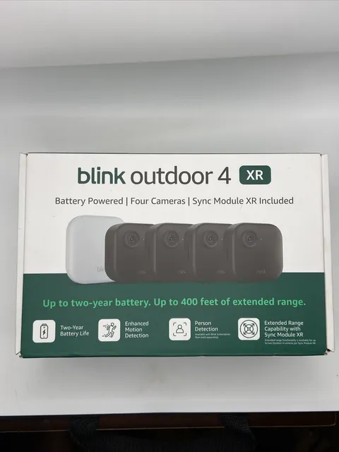 Blink Outdoor 4 XR Wireless Outdoor Security Camera Kit, Black