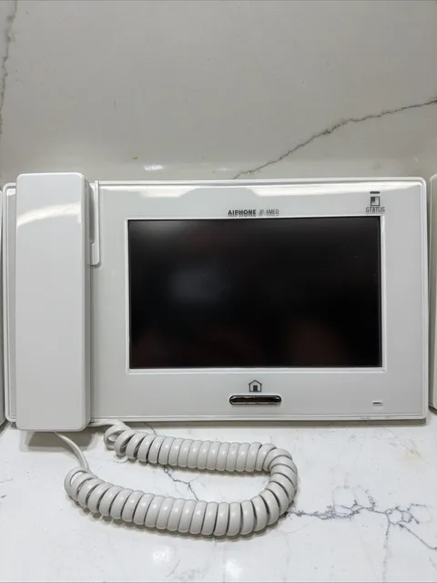 Aiphone JP-4MED White Touchscreen Intercom Master Station and JP-4HD Substations