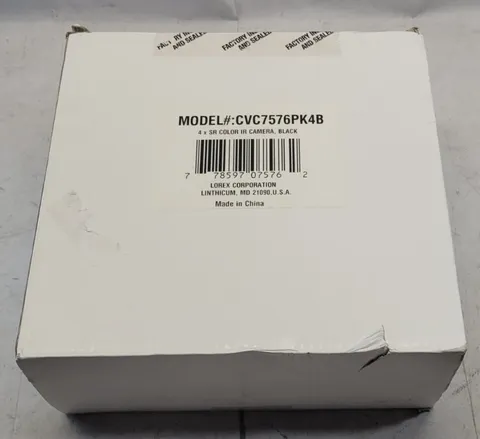 NEW - Lorex 4x SR Color IR Camera - Black - CVC7576PK4B - SEALED