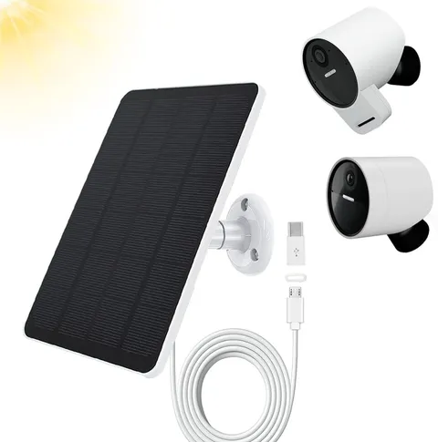 Solar Panel Compatible with SimpliSafe Outdoor Security Camera Waterproof 4W 5V