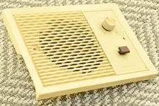 Nutone Vintage Room Intercom Speaker 2027-8 White Gold 8-1/2" x 6-1/4" - (CRACK)