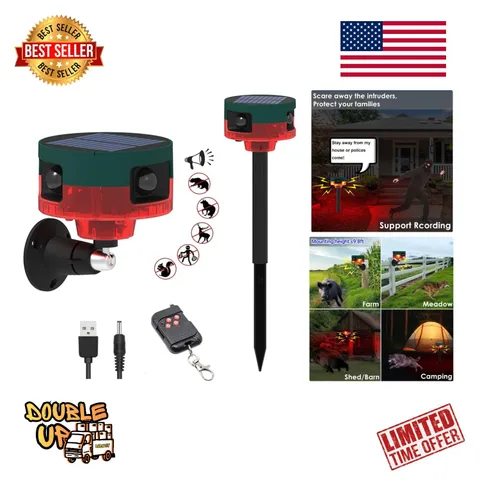 High-Performance Solar Motion Sensor Alarm with Recording & USB Features
