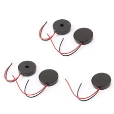 5PCS DC 2-28V 80dB Electronic Passive Audio Acoustic Alarm Black 22x4.5mm