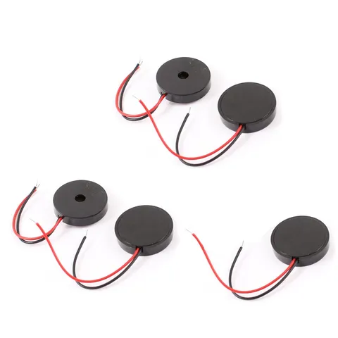 5PCS DC 2-28V 80dB Electronic Passive Audio Acoustic Alarm Black 22x4.5mm