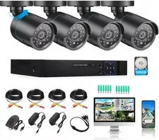 Home Security Camera System 3000TVL 4 Cams DVR 500GB HD