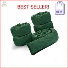 5 Pcs Water Barrier 5 ft x 6.5 Inch Flood Barriers for Home Reusable Absorbent F