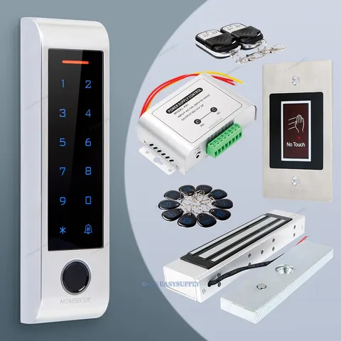 HOMSECUR Gate Door Access Control Kit With 390ibs Magnetic Lock and Power Supply