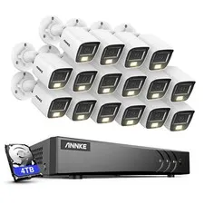 ANNKE 16CH 3K Lite DVR 5MP Color Night Security Camera System AI Human Detection