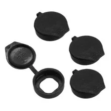 4 PCS Black Rubber Key Panel Cam Lock Dust Cover Waterproof Cap Protector