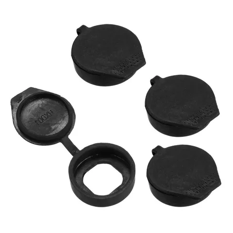 4 PCS Black Rubber Key Panel Cam Lock Dust Cover Waterproof Cap Protector