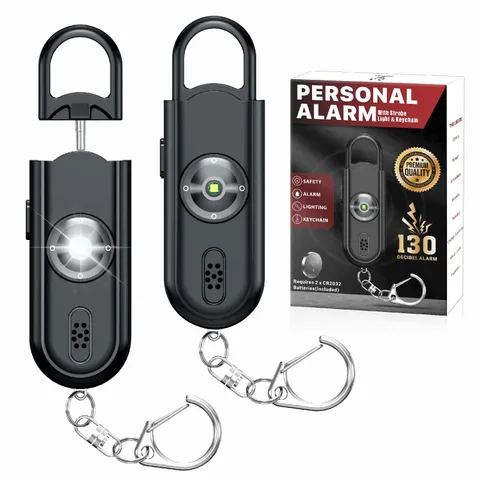 Personal Safety Alarm Keychain for Women 2PCS 130dB SOS