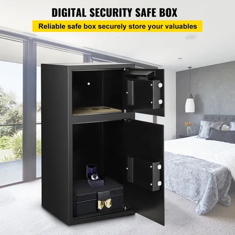 2.6 Cu Ft Double Door Security Safe Box Digital Lock Steel Home Office Safe