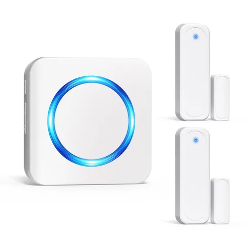 Door Chime, Alarms When Opened, 700 2door sensor+1door chime, white