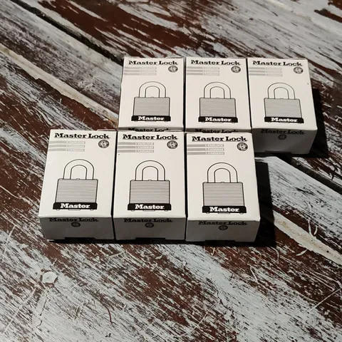 Master Lock High Security Steel Padlocks Tough Under Fire Silver Metallic 6 Pack