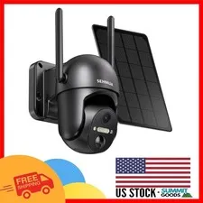Waterproof Solar Security Camera - 2K Video & 360° Coverage for all Seasons