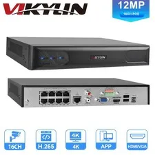 VIKYLIN 16CH PoE NVR IP Network Video Recorder for CCTV Security Camera System