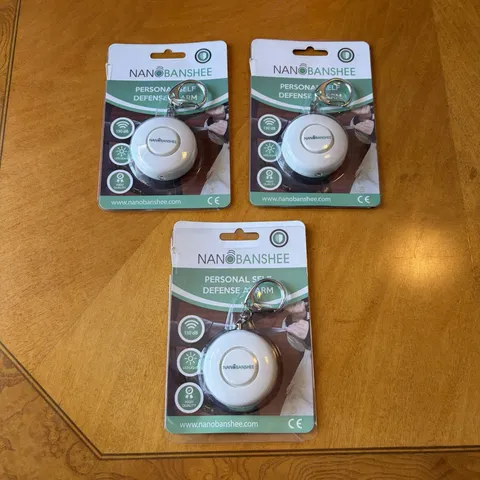 NANO BANSHEE PERSONAL SELF DEFENSE ALARM ⏰  Set Of 3