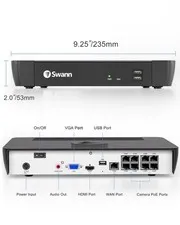 Swann NVR8-8580RN 8-Channel 4K 2TB Network Video Recorder Security NVR