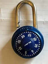 Master Lock Combination Lock Blue Used