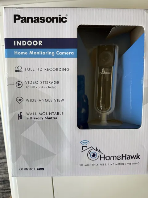 Panasonic Homehawk Indoor 1080p HD Smart Home Monitoring Camera With 16GB Micro