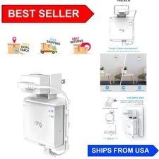 Sleek White Outlet Wall Mount for Ring Smart Lighting Bridge - Easy Installation