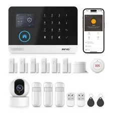 PGST Wireless Home Security System, 17-Piece Kit, Outdoor Camera, Phone APP