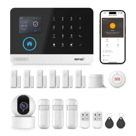PGST Wireless Home Security System, 17-Piece Kit, Outdoor Camera, Phone APP