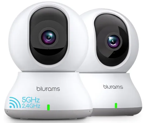 2PCS blurams Pan&Tilt Indoor Security Camera 3MP WiFi 2.4 & 5GHz