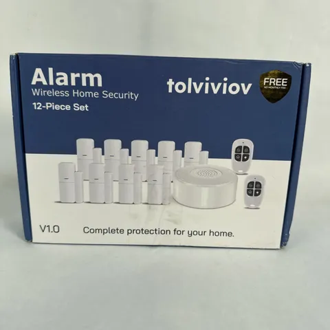 Tolviviov 12 Piece WiFi Home Security Alarm System w/ App Alerts, No Monthly Fee