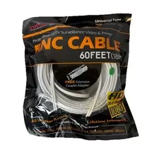Crystal Vision Premium 1080P HD BNC CCTV 60ft Cable Extension Coupler New Sealed