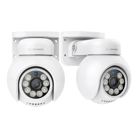 2PCS 4K UHD PoE Security Outdoor PT IP Camera - Pan & Tilt, AI Vehicle...
