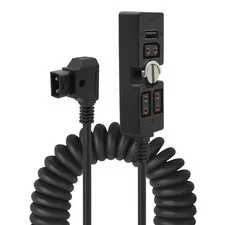 D-Tap to 3 Port D-Tap Female Splitter Hub with USB Output & Indicator Light &...